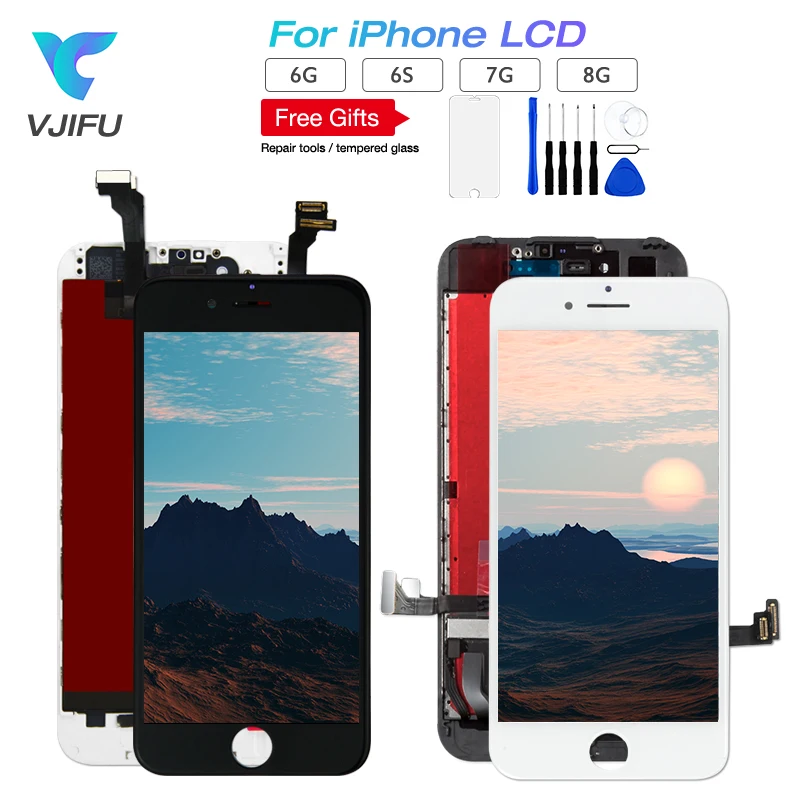 20PCS/lot Grade A+++ LCD Touch Screen Digitizer For iPhone 6 6s 7 8 LCD Touch Display Frame Touch Panels LCD Replacement