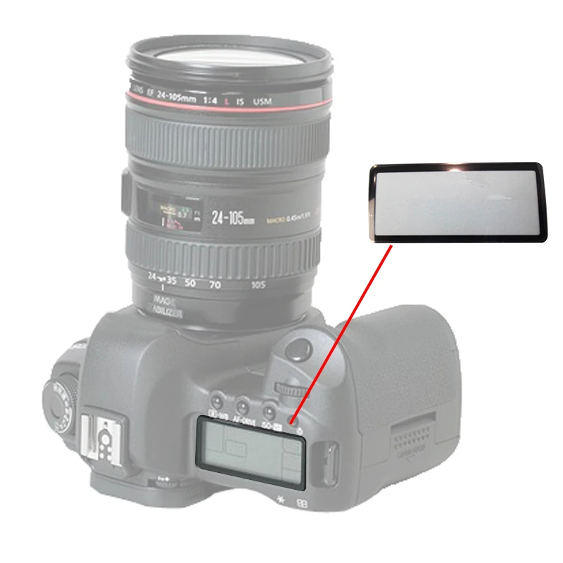 Na ramię małe Externe vitré zewnętrzny szklany ekran część naprawcza do Canon 5D 5D2 5D3 5D4 5Dsr 6D 6D2 7D 7D2 60D 70D 80D 760D