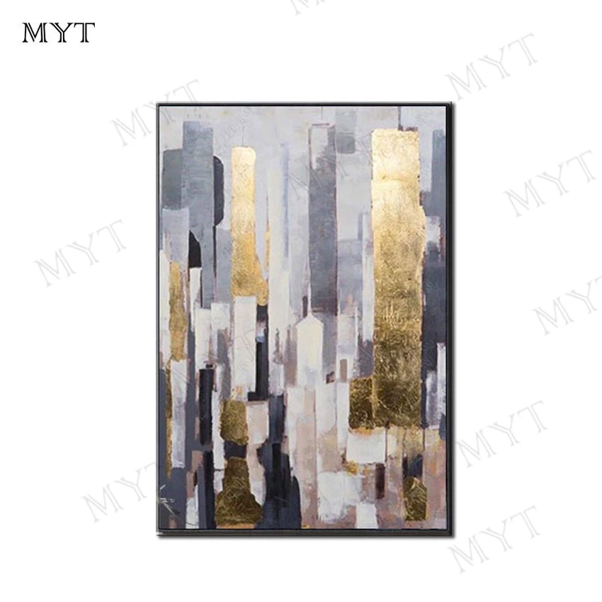 Pintura al óleo sobre lienzo de gran tamaño para sala de estar, cuadro de pared pintado a mano para dormitorio, decoración artística para la pared del hogar, color gris abstracto, barato