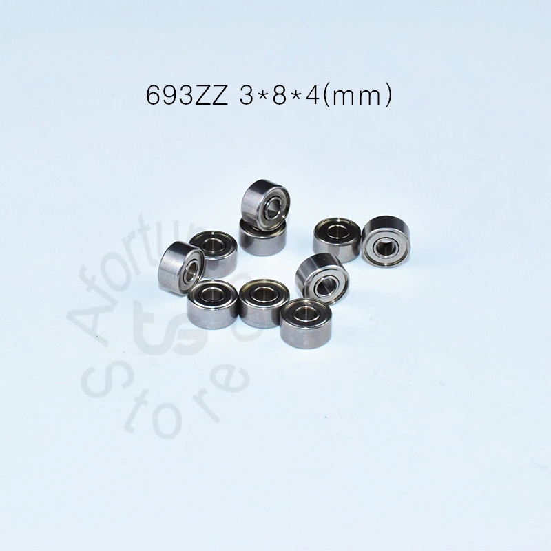 693ZZ Bearing 10pcs 3*8*4(mm) free shipping chrome steel Metal Sealed High speed Mechanical equipment parts