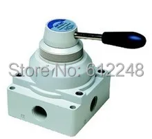 

4/3 way Hand Lever Pneumatic Valve 1/4" BSPT 4HV230-08 Closed Center,Pneumatic hand valve