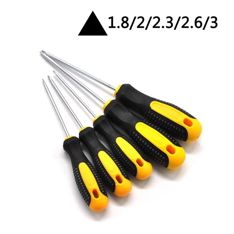 5 pz/set Set di Cacciaviti Triangolari 1.8/2.3/2.6/3.0 Triangolare Bit Vite diver pack Magnetico Durevole Multitool Set di utensili manuali