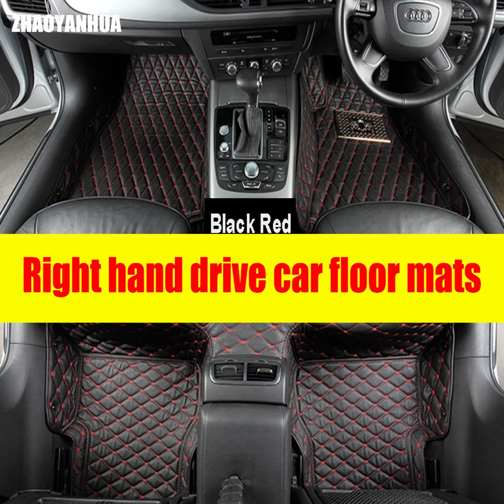 ZHAOYANHUA Right hand drive car car floor mats for Honda Accord 7th 8th 9th generation 6D all weather car-styling carpet rugs fl