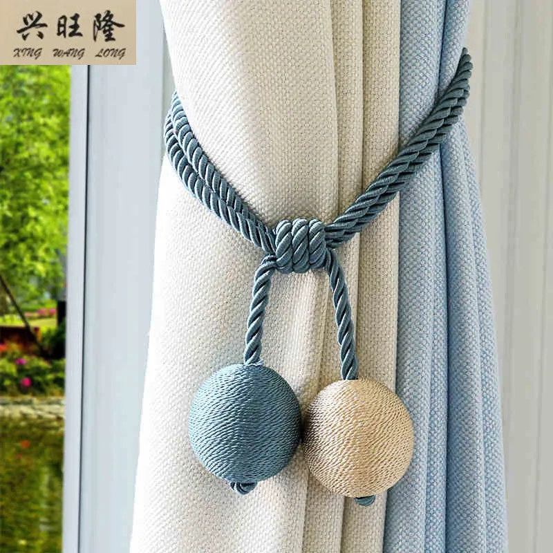 

XWL 2Pcs Simple Curtain Tieback With Magnet Buckle Hanging Belts Ropes Curtain Accessories Bandage Lashing Bind Home Textile