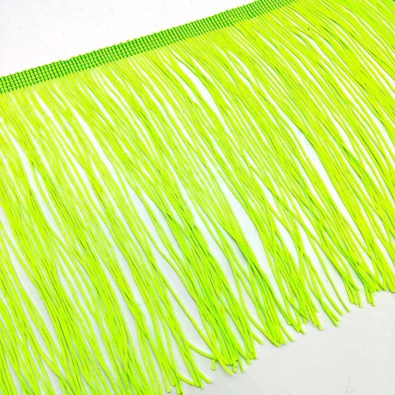 New 50CM Long White Lace Fringe Trim Tassel Fringe Trimming For DIY Latin Dress Stage Clothes Accessories 15CM Wide Lace Ribbon