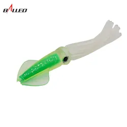 Señuelo de calamar Balleo 3D – Pulpo artificial de vinilo con ojos
