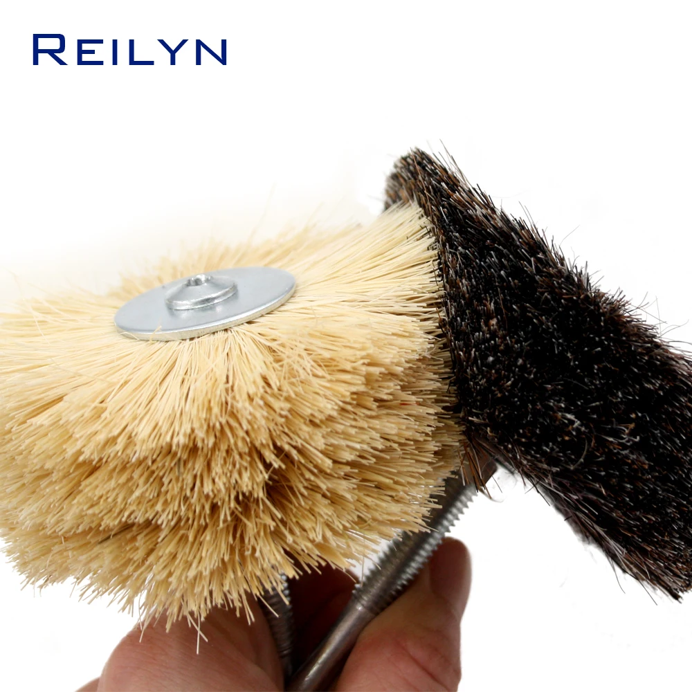 Metal Polish Sisal 6mm Fiber Brush Woodworking Horsehair Fiber Mop Wheel Polishing Paste Electric Hand Drill Rotary Tool