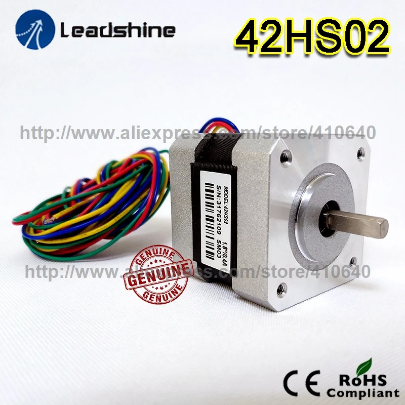 Free Shipping GENUINE Leadshine stepper motor 42HS02 High Performance 2 Phase NEMA 17 with 31.2 OZ-IN Torque 0.22 N.m