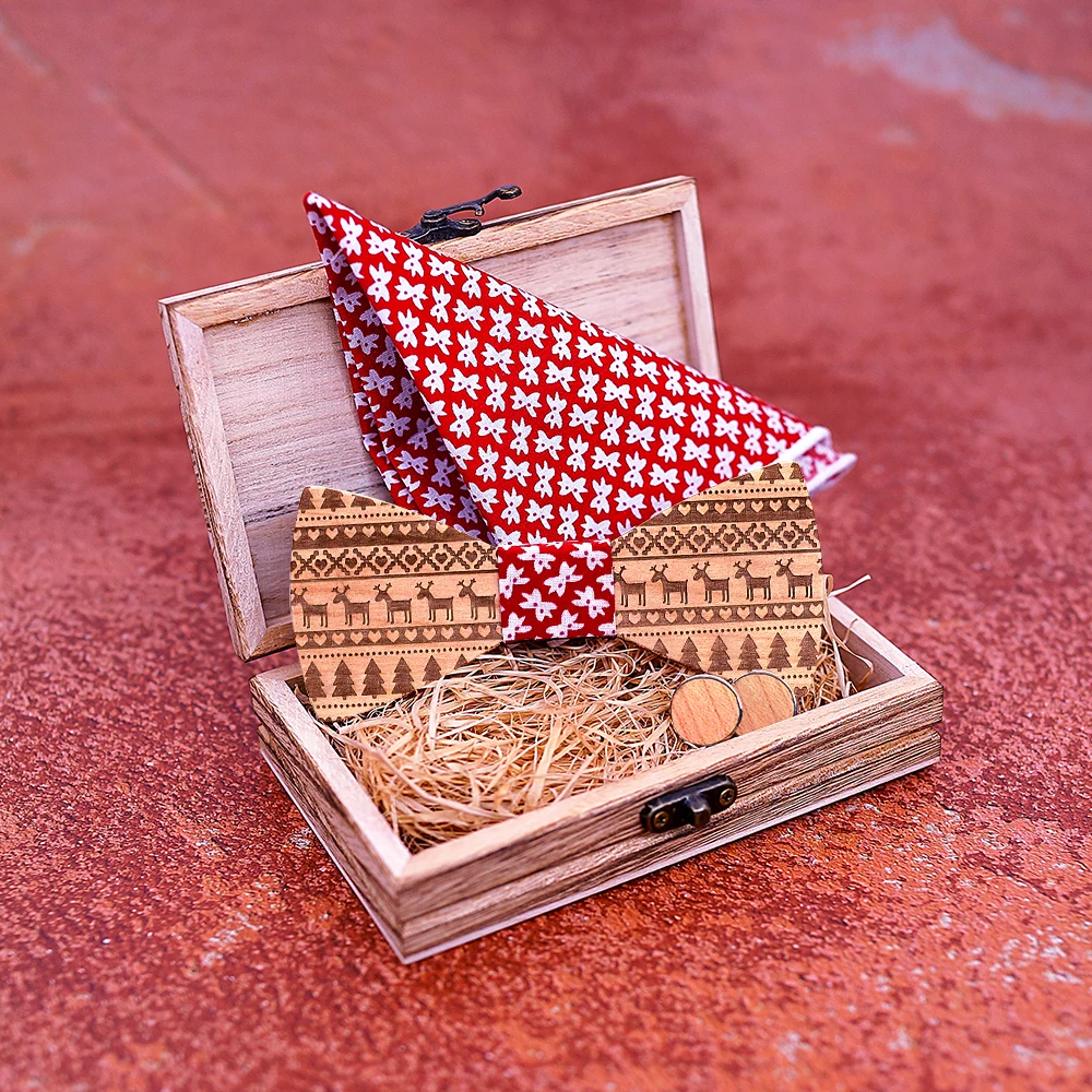 Handgefertigte Krawatte aus Ahornholz für Herren, Massivholz-Fliege im Schmetterlingsstil, Hochzeits- und Bräutigam-Anzug-Accessoire, Geschenk – Detail 2