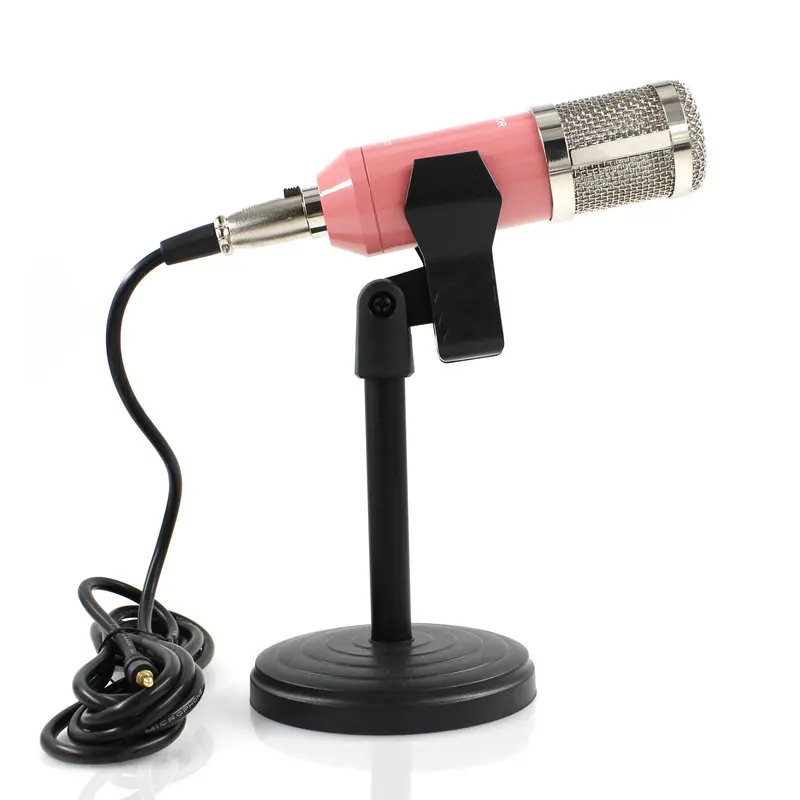 BM 800 Condenser Microphone Studio Recording Professional Wired Mic BM-800 With Desktop Stand For Computer Video Recording