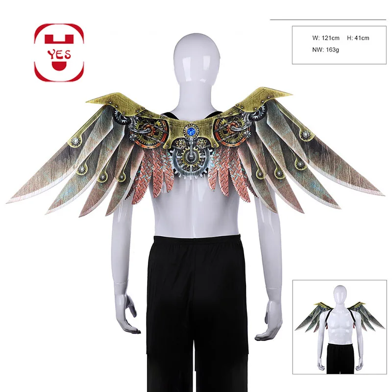 Halloween Punk Blade Wings Props Party Cosplay Man Steampunk Wings Accessories Adult Kids Christmas Carnival