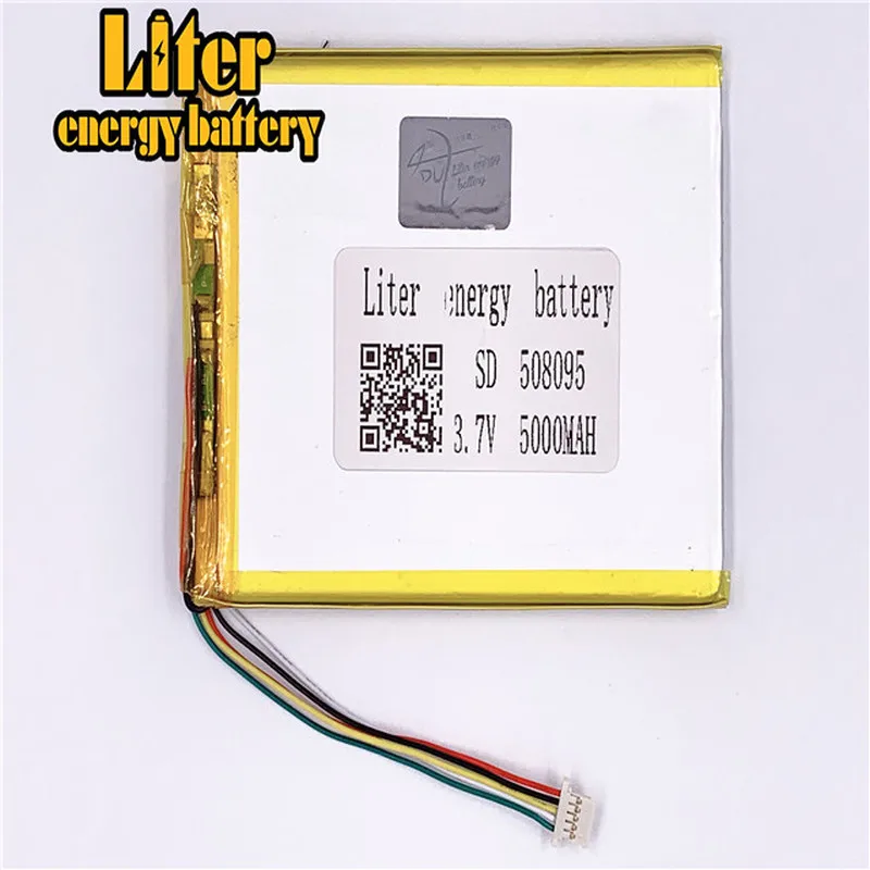 1.0MM 5pin connector 508095 5000mah 3.7V Cheap price lithium polymer battery for tablet pc