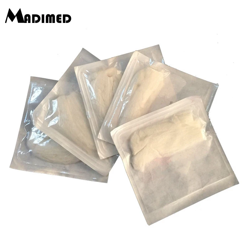 MADIMED 10Pcs/Lot Nonviscous Sterile Alginate Calcium Strips Moist Dressing For Lacuna & Antrum Wound Infected Wounds Ulcer Burn