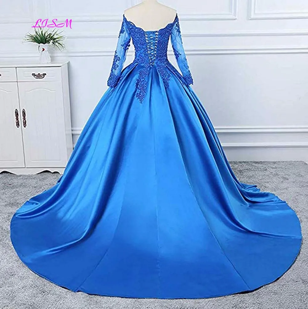 Роскошное бальное платье, платье для Quinceanera, бордовое женское платье, Пышное Платье с длинным рукавом, строгие платья для выпускного вечера