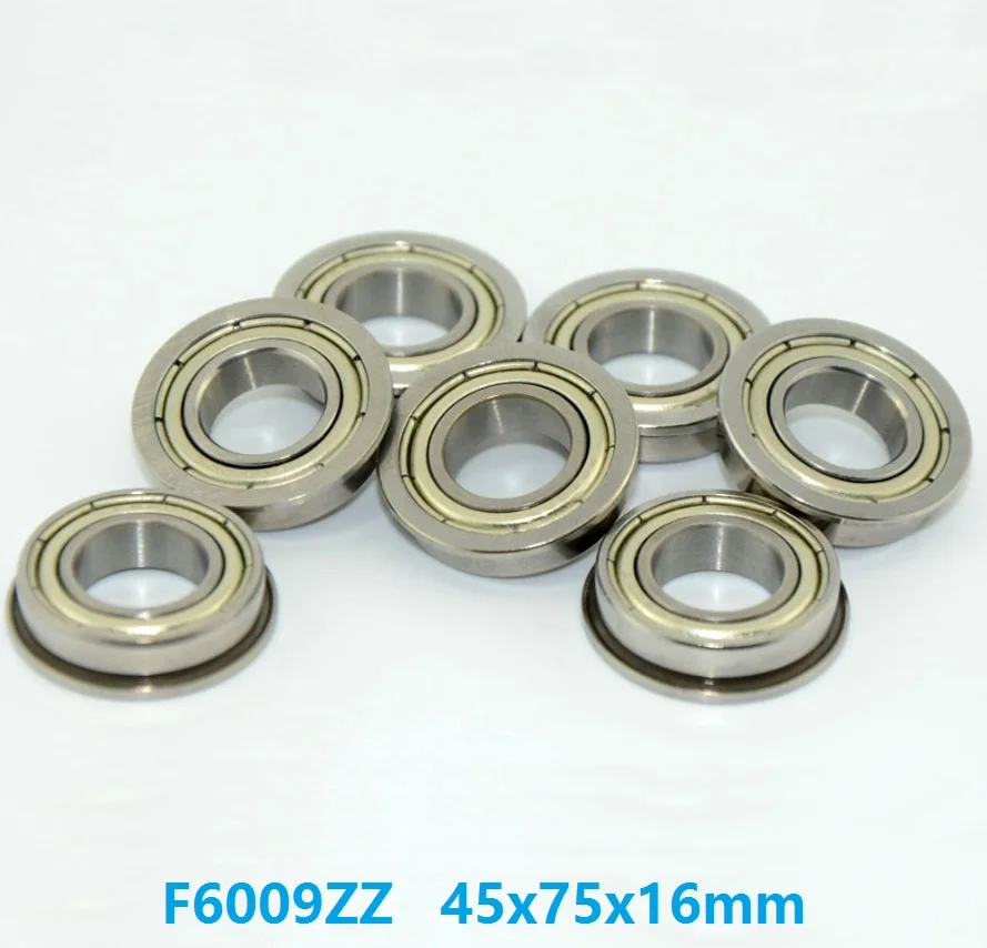 50pcs/lot F6009ZZ F6009 ZZ F6009Z F6009-ZZ 45x75x16 mm flanged Ball Bearing shielded deep groove 45*75*16mm