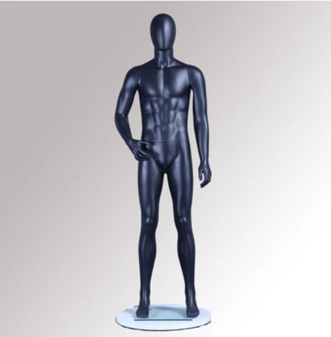 Top Level Man Whole Body Black Mannequin Window Display Men's Dummy On Show