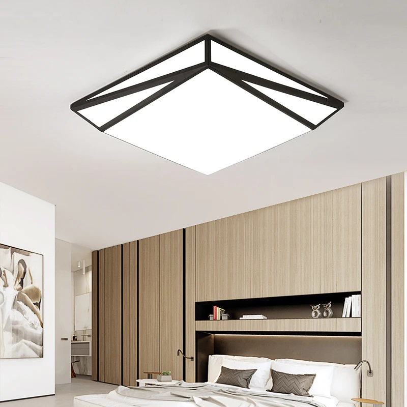 Modern Ceiling Light Fixtures Simple Acrylic Ceiling Lamp For Living Room Iron Geometric shape Lamparas De Techo Plafonnier