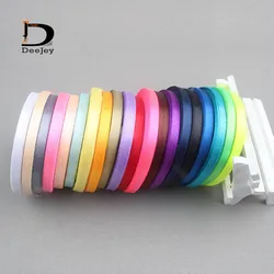 solid color 6mm 1 4 inch satin ribbon belt gift packing wedding decoration 25yards roll 20 rolls mixed colors available