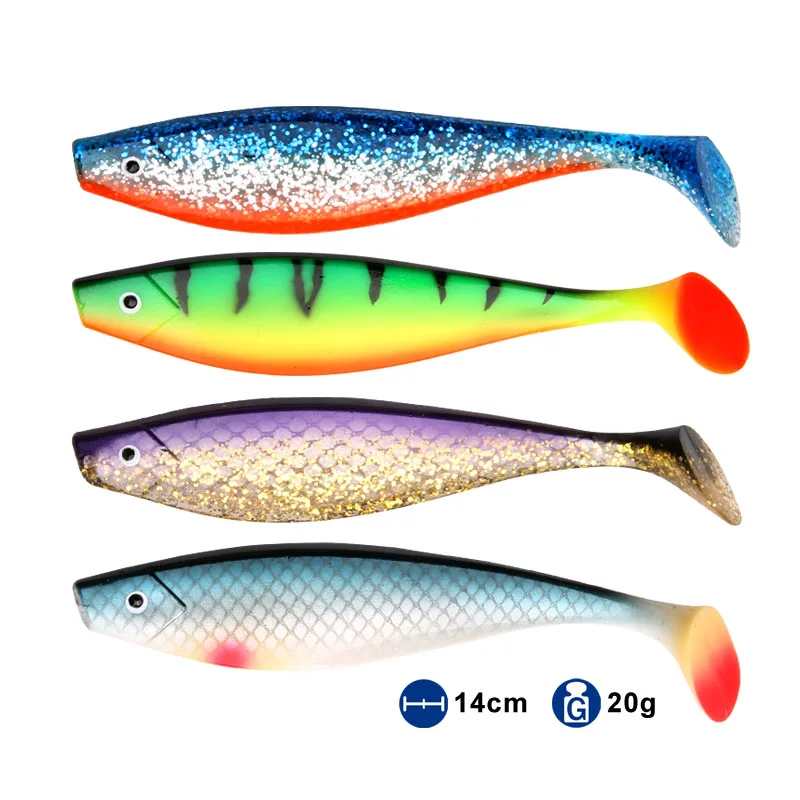 【Special Deal】FSTK Soft Fishing Lure Pro Shad Lure Berserk 140mm 20g 2pcs Sea Fishing Saltwater Bass  Decoy for Fishing Pike