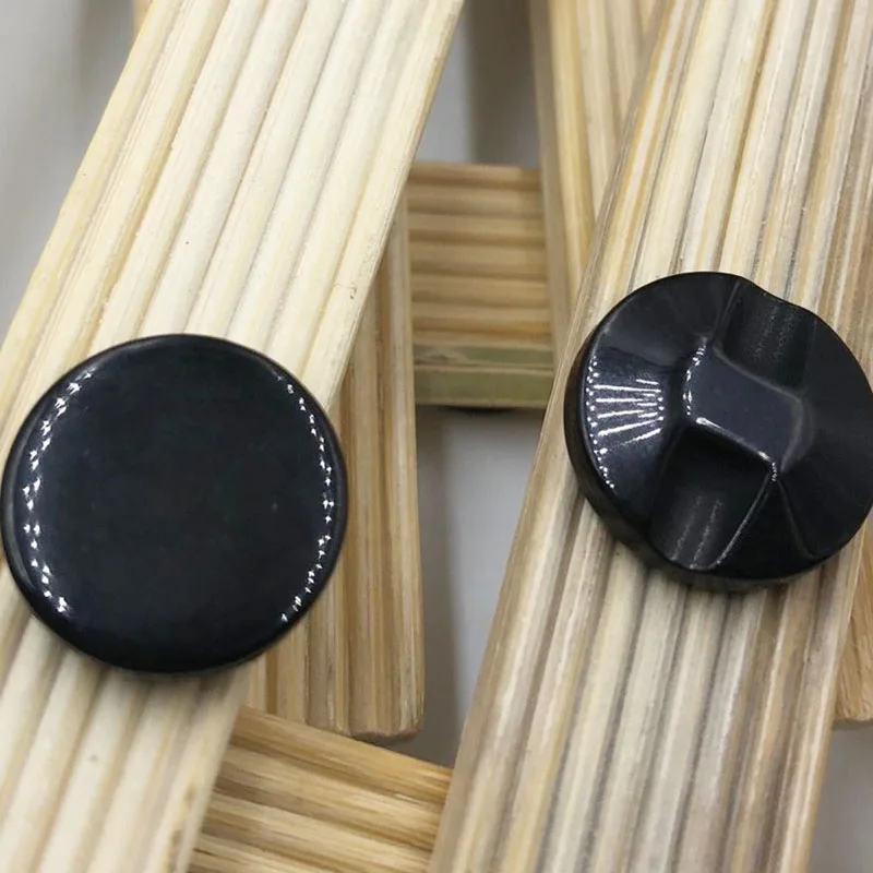 50/100pcs Pearl Eco-friendly 12mm Black Resin Buttons Apparel Sewing Accessories PT168