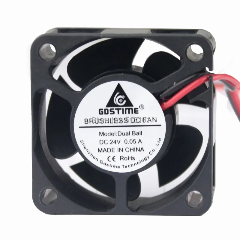 

5Pieces Gdstime DC 24V 2 Pin Dual Ball Bearing PC Case CPU Cooler Cooling Fan 40mm x 20mm 4020 4cm