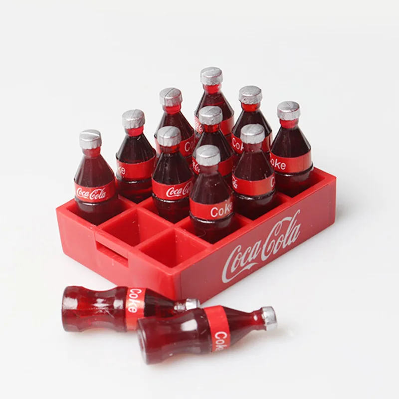 RC Mini Coke Bottle & Tray Decoration Accessory Tools For 1/10 RC Crawler Car Axial SCX10 TRAXXAS TRX4 RC4WD D90 TF2 Tamiya CC01