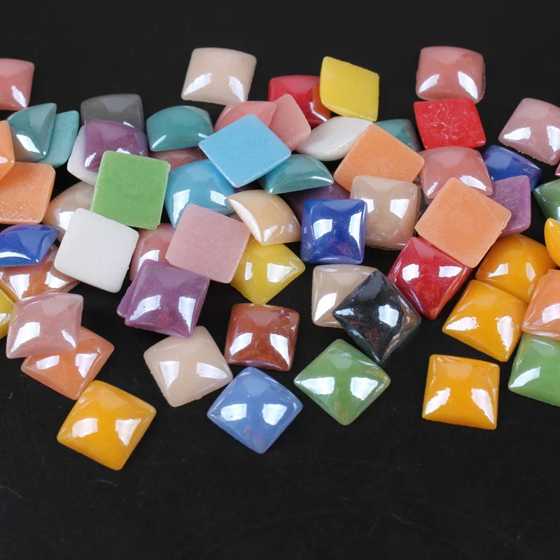 Mix Color 17 Color Square Ceramic Beads 4mm-10mm DIY Craft Flatback Stones and Nail art Accessories free shipping