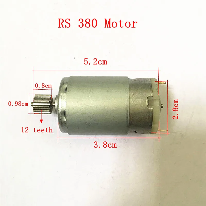 Motor de motor de carro de controle remoto elétrico para crianças 12v dc, motocicleta elétrica kid 6v dc motor elétrico, motor 570 550 380 390