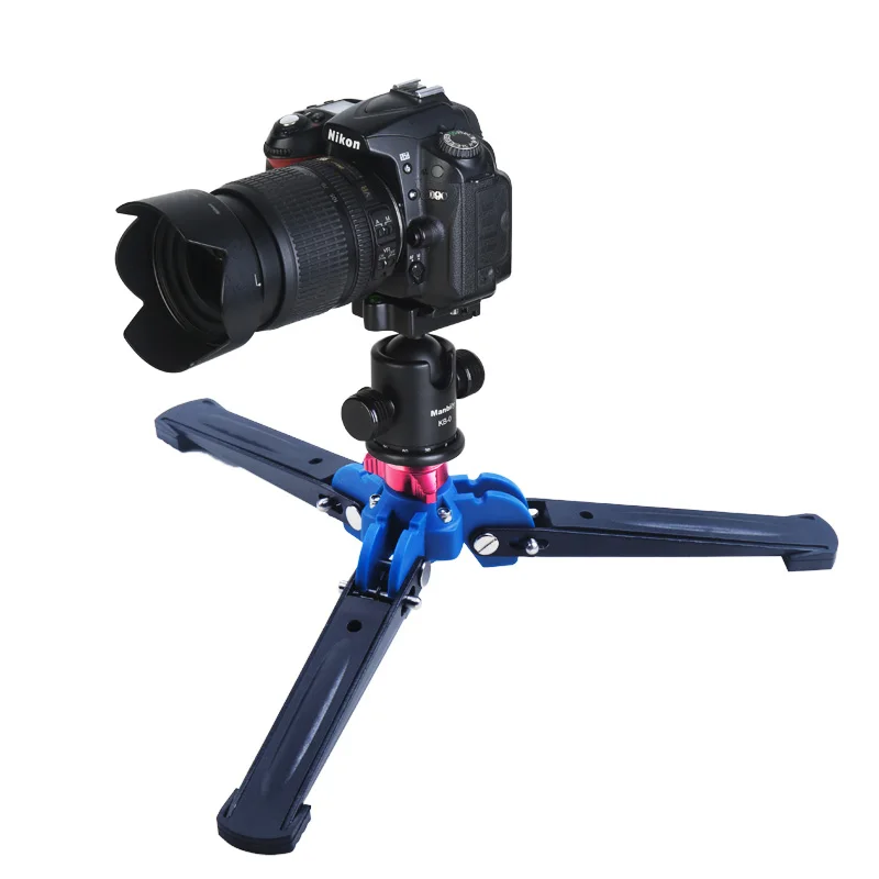 Manbily M-2 Hydraulic Universal Mini Three Feet Support Tripod Stand Base Monopod Stand for Monopod Ballhead with 3/8 screw KB-0