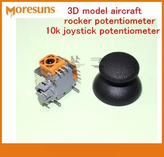 

2pcs 3D Model aircraft rocker Potentiometer 10k Joystick Potentiometer Game machine potentiometer with switch and cap