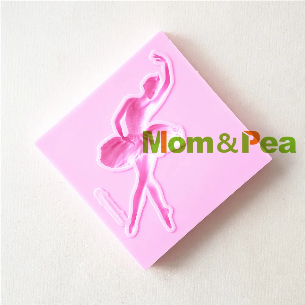 Mom&Pea 1426 Free Shipping Ballet Dancer Mold Cake Decoration Fondant Cake 3D Mold Soap Mold Food Grade