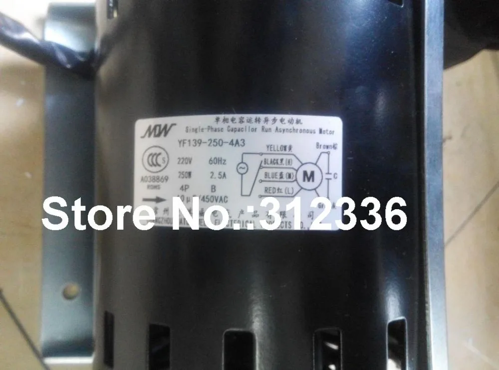 Fast Shipping MOW YF139-250-4A3 220V 60Hz 250W 4 Pole single phase capacitor run asynchronous motor