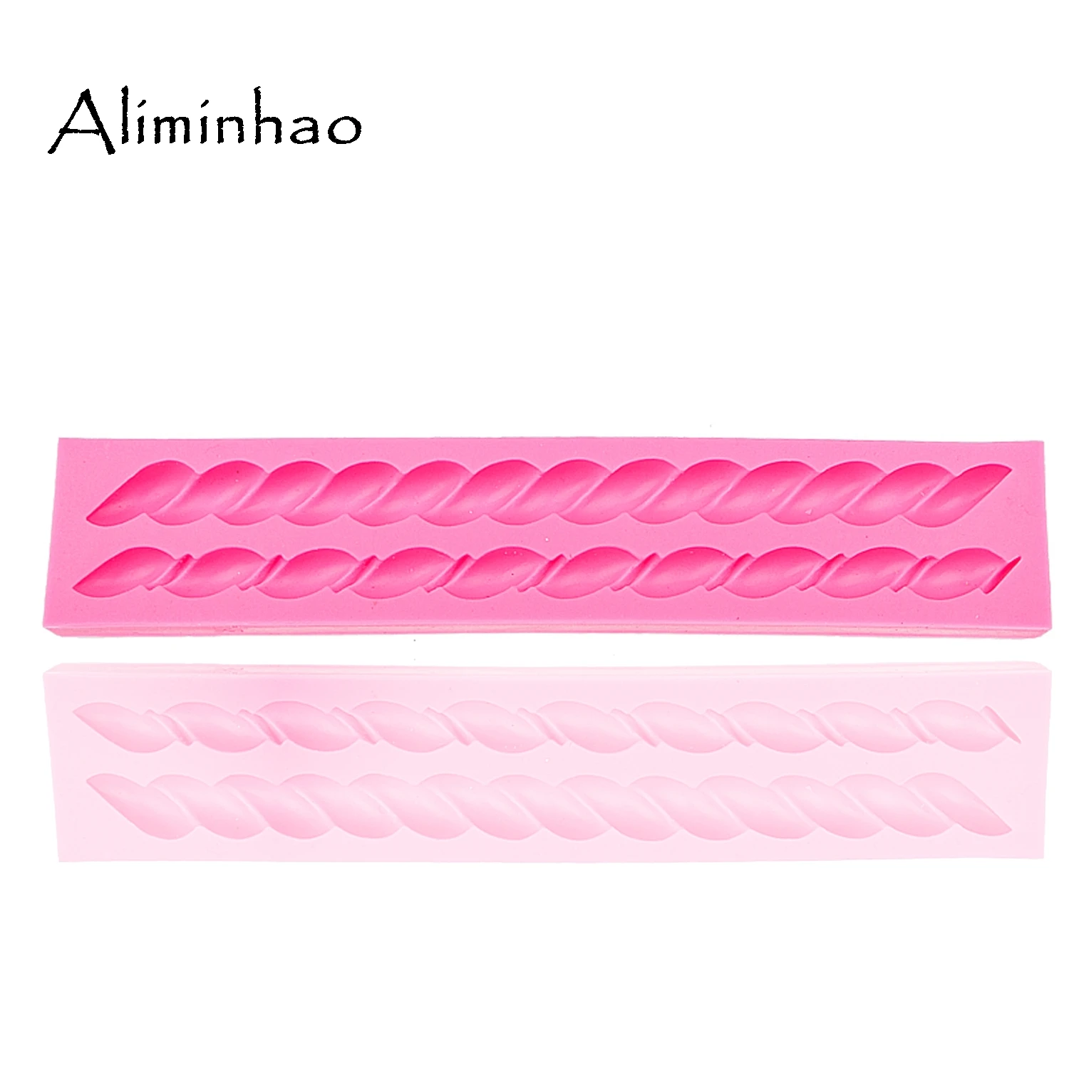 B0503 Strip shape hemp rope lace DIY Cake border Silicone mold chocolate fondant cake decorating tools Resin Clay Mold