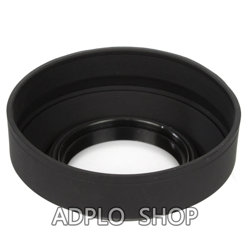 Pixco Three-in-one 77mm Collapsible Rubber Lens Hood