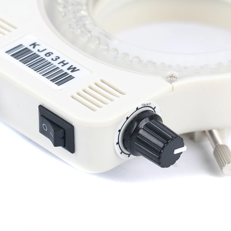 Anillo de luz LED ajustable 144, lámpara iluminadora para la industria, microscopio Trinocular estéreo, lente de cámara de vídeo, lupa 110V 220V