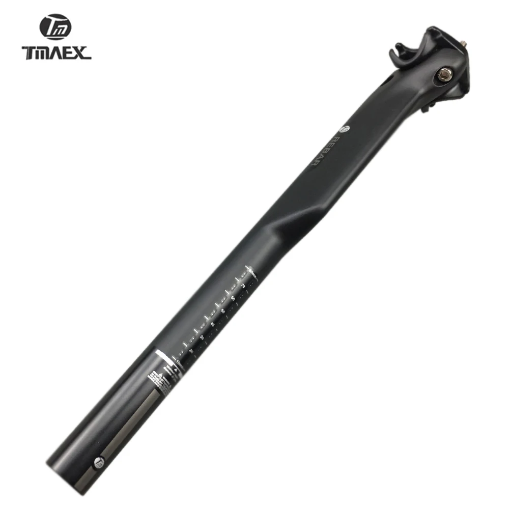 TAMEX-Black Matte Carbon Seatpost, 27.2mm Seattube, Road and MTB Bike Seattube, Breaking Wind Seat Post, 27.2mm, 30.8mm, 31.6mm