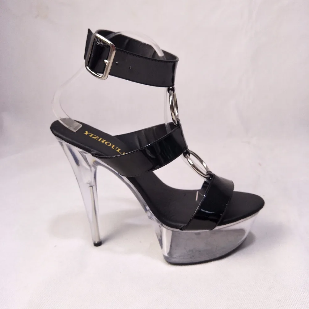 

Perfect princess 15 cm high shoes with black bride wedding shoes photo shows sandals limited-time batch