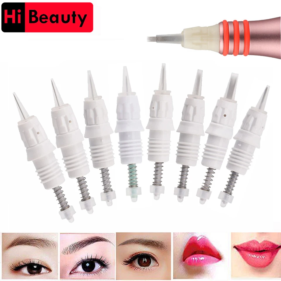 100pcs Sterilized 9mm Screw Tattoo Tatto Cartridges Piercing Needles Microneedling For Charmant II Artmex Permanent Makeup