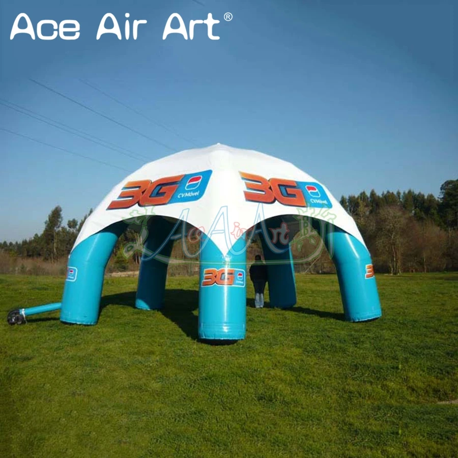 Customized Half Cover Inflatable Spider Tent Event Stations/Air Dome Shelter for Advertising/Promotion