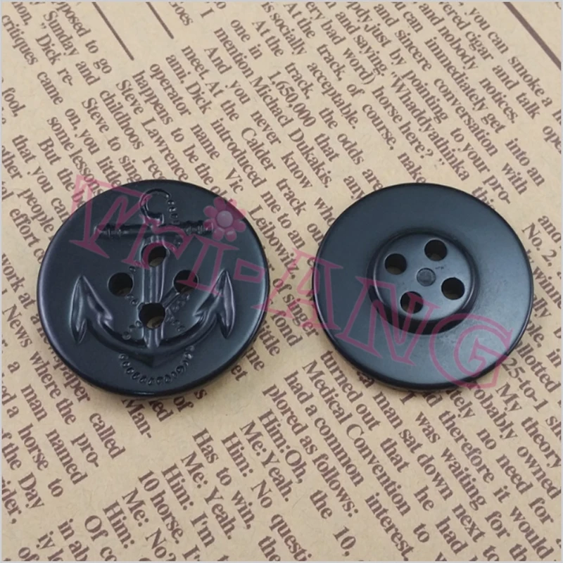 Czarne przyciski kotwiczne, antifaming, 15mm, 19mm, 22mm, 25mm, 28mm, 30mm, 20 szt.