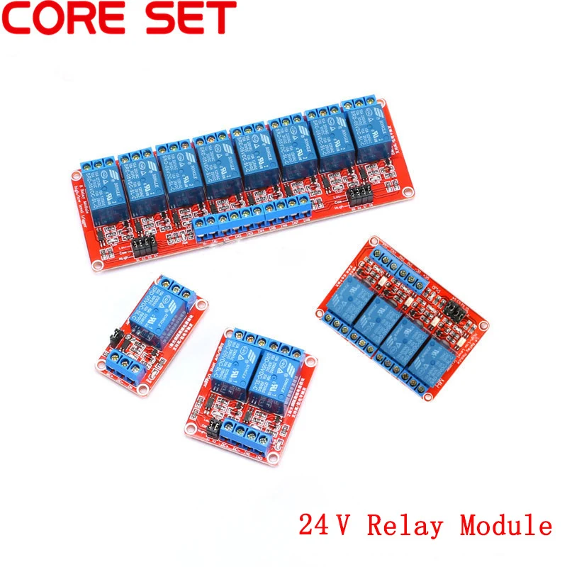 24V 1 2 4 8 Channel Relay Module Board Shield with Optocoupler Road High and Low Level Trigger Relay for Arduino