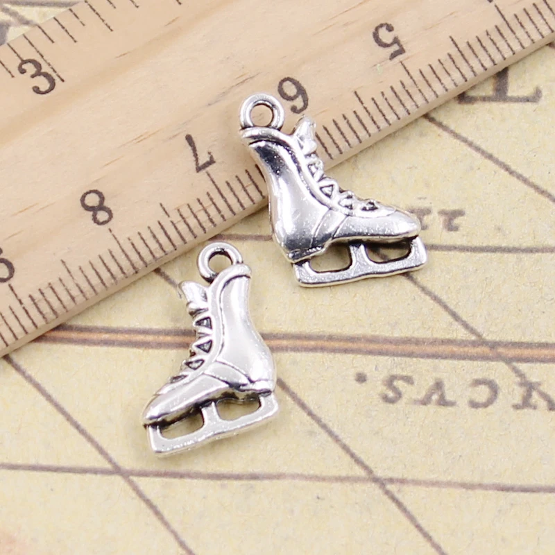 20 sztuk Charms łyżwy buty 17x12mm tybetański srebrny kolor zawieszki antyczne tworzenia biżuterii DIY Handmade Craft