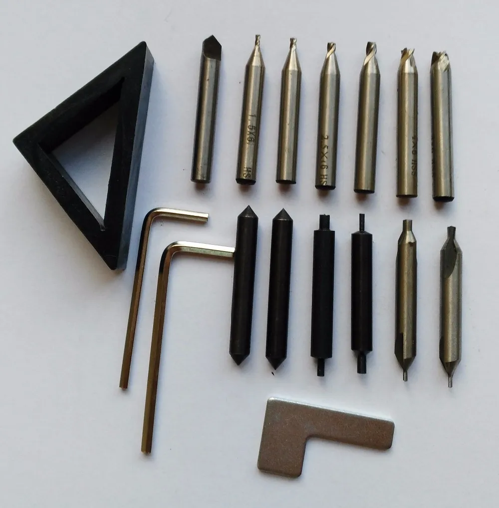 Full Set Key End Mills Milling Cutter For Key Machine Locksmith Tools Cutters Bits Carbide Drill