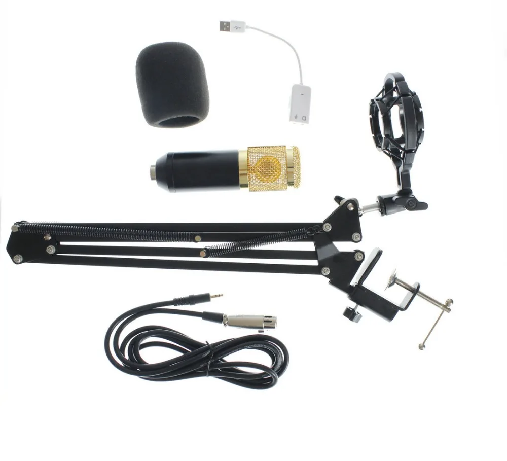 

Professional PC/KTV Microphone BM800+ Condenser Microphone Professional Audio Studio Recording Microphone