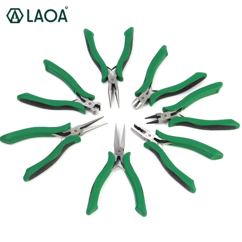 

LAOA Mini Pliers Long Nose Pliers Round Nose Pliers Flat Nose Nippers Wire Cutter Made in Taiwan