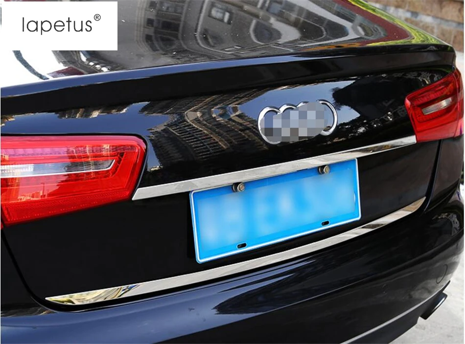 

LAPETUS Accessories Fit For Audi A6 Sedan 2013 - 2017 STAINLESS REAR DOOR TRUNK BOOT TRIM EXTERIOR MOLDING STICKERS