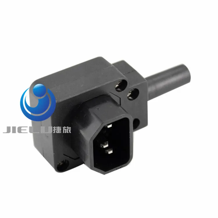 Down Angle IEC C14 Rewirable Plug Connector AC 125V-250V C14 Power Plug Newest,1 pcs