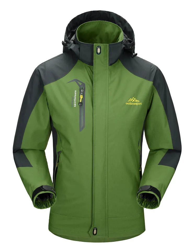 TRVLWEGO Camping Wanderjacke Herren Herbst Outdoor Sport Mäntel Klettern Trekking Windjacke Reise Wasserdichte Jacken Schwarz