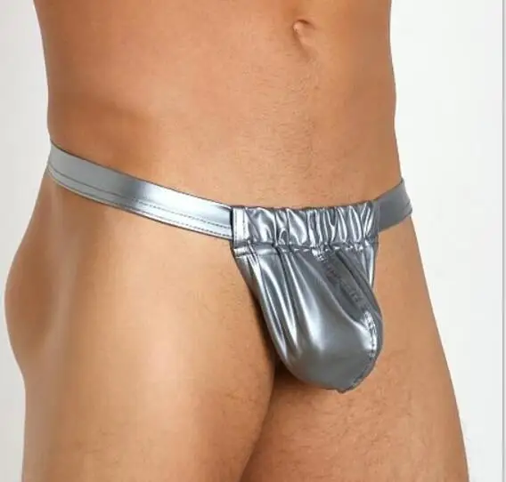 

Men PU Leather G-Strings underwears Mens Sexy Thongs underpants Gay Man Underwears