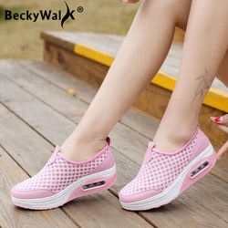 Women Flat Platform Breathable Shoes Woman Summer Zapatos Mujer Wedge Sneakers Comfortable Casual Walking Ladies Shoes WSH3280